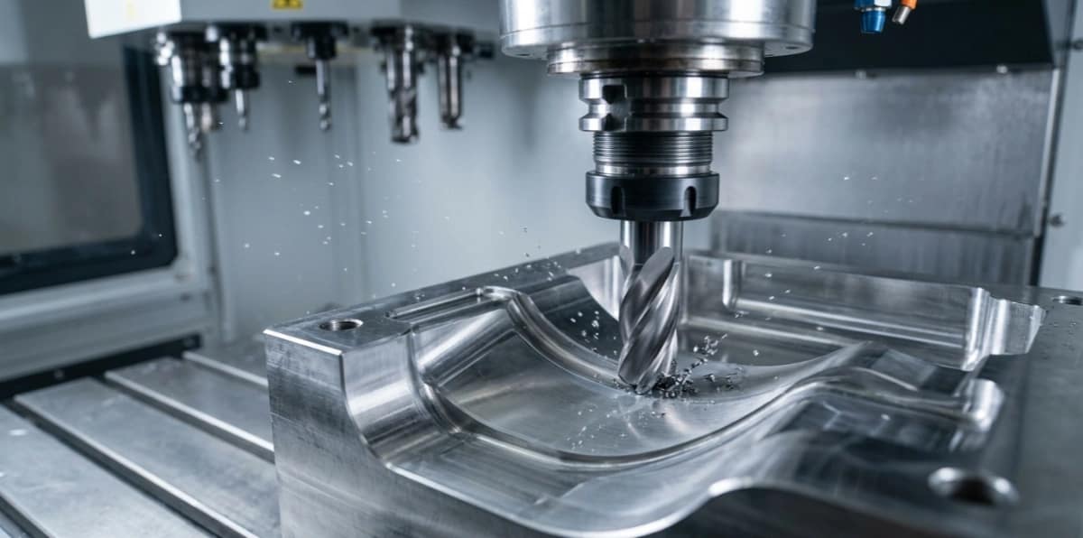 Bull Nose End Mill used in CNC contour milling