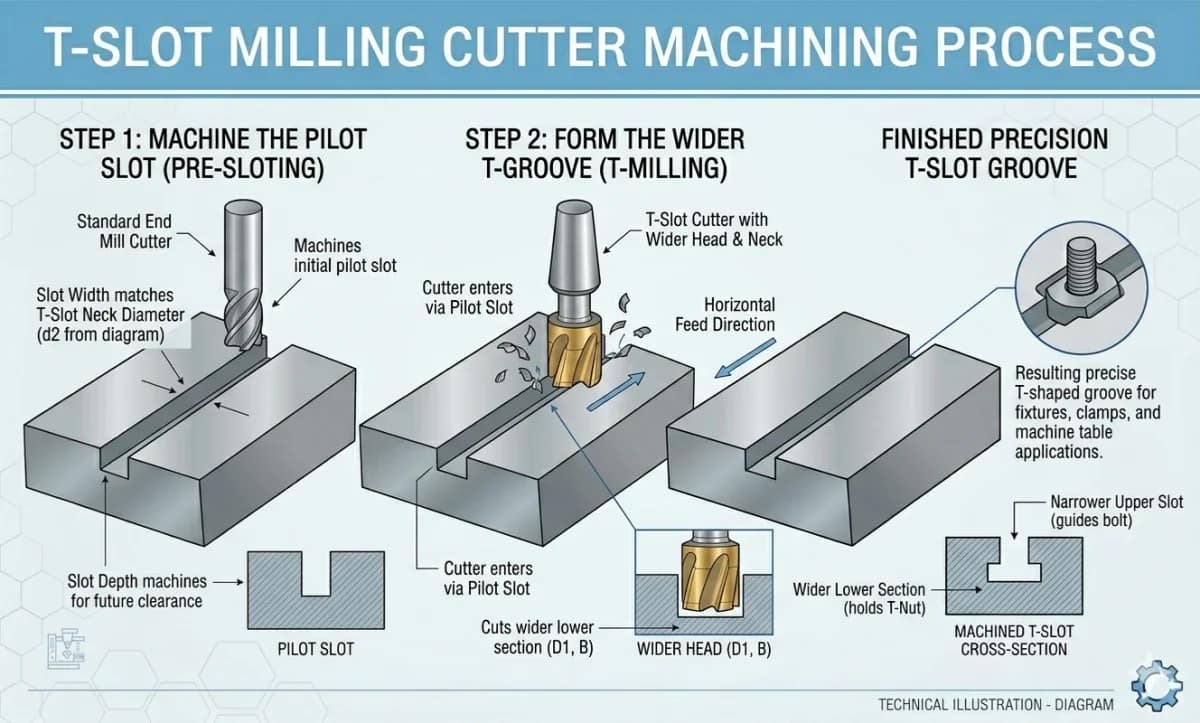 T Slot Milling Cutter Machining Process