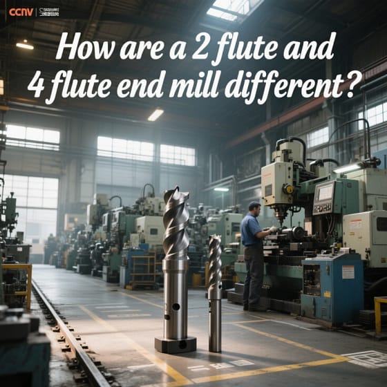How are a 2 flute and 4 flute end mill different