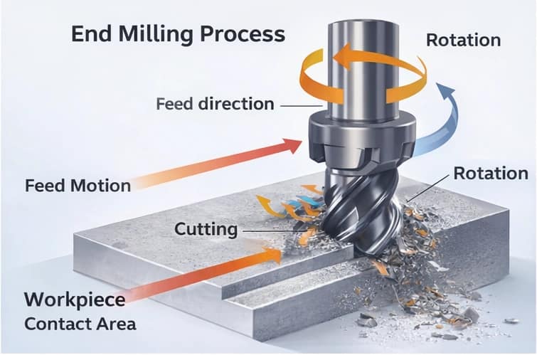 end milling cutter diagram